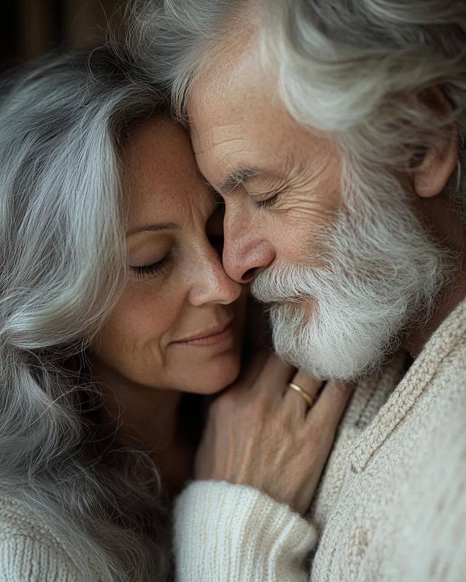 Coppia matura in momento di connessione